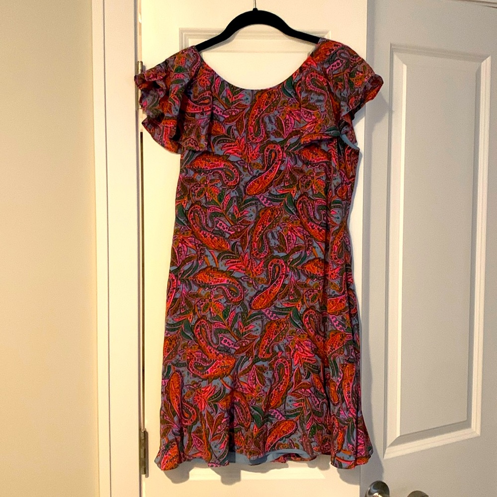 J Crew Short Flutter Sleeve Dress
